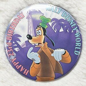 🔮 5/$25 Vintage Disney Goofy 23rd‎ Birthday Disney World Tower of Terror Pin
